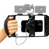 Kiwifotos Smartphone Video Rig Palmare con Cinturino da Polso, Stabilizzatore Telefono per iPhone 13 12 11 Pro Max Andorid, Impugnatura Stabilizzatore Video per Vlogging Filmmaking YouTube Tiktok Videomaker