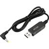 YOKIVE DC 5V a DC 12V USB Step Up Tensione Convertitore, Cavo Alimentazione con DC Gomito Jack 4,0 mm x 1,7 mm, Ottimo per Router, Auto Guida Registratore (Nero, 6W 1A)