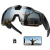 ZEYEHU Occhiali per fotocamera intelligente per sport d'azione, occhiali per registrazione video HD con memoria da 64 GB, occhiali da sole per fotocamera audio per uomini e donne all'aperto (nero)