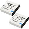 TYRLBDXS Batteria agli ioni di litio for fotocamera, 3,7 V/1500 mAh, compatibile con Casio NP-40 CNP-40 NP-40DBA NP-40DCA(2PC)