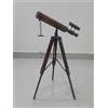 Nautical Replica Hub Telescopi in Vetro di soia in Stile Vintage, Due tonnellate, con Supporto in Legno