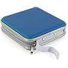 Gadget Hoppa Custodia a portafoglio per CD DVD con capacità 36 CD, custodia rigida per il trasporto, organizer portatile, colore: blu