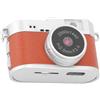 Generic Videocamera Portatile Compatta Telecamera CCD 2K HD per la Registrazione di Studi di Viaggio per Viaggiatori e Vlogger Blu (BROWN)