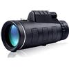 Generic Binocolo ad alta potenza, telescopio 40X60 monoculare esterno con bussola Ottica HD Telescopio a basso livello luce Camping Travel Nuovo interni/esterni