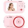VBESTLIFE Fotocamera Digitale per Adolescenti, Fotocamera Digitale da 48 MP con Zoom Digitale 16x per la Fotografia, Fotocamera Compatta Punta e Scatta con Schermo da 2,8 Pollici per i (PINK)