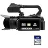BJdfgE Videocamera Ultra HD 64MP 4K Wi-Fi 4.0 Touch Screen Fotocamera digitale 18X for vlogging(With 128GB Card)