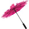 Lurrose Ombrello Decorativo di Stoffa Motivo Peonia per Spettacoli di Danza, Accessorio Cosplay Leggero in Metallo e Tessuto, per Performance Sceniche e Feste