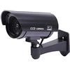 ELEAR nero fake dummy camera Videocamere finte macchina fotografica di sicurezza CCTV sorveglianza interna esterna IR LED impermeabile