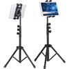 NUOBESTY Treppiede Nero per Smartphone e Laptop in Abs e Ferro Supporto Resistente e Antishock per Webcast e Utilizzo Casalingo