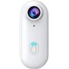BJdfgE Mini telecamera indossabile magnetica con Bodycam Action Bike 4K, impermeabile, tascabile, for moto, sport all'aria aperta, Wi-Fi, casco(NO SD Card,White)