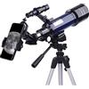 YangRy Astronomical Telescope, 70mm Aperture Professional Stargazing Optical Lens, High-Definition Magnification Telescope with Tripod, Bluetooth Camera Controller, Mobile phone holder, moon mirror YangRy