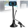 banapo Fotocamera, 4 luci LED Funzione di correzione Automatica del Colore Videocamera Web Bilanciamento Automatico del Bianco per L'Ufficio per la casa