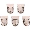 ZHOUXYFDC Serrature Per Borse 5 pezzi di fermagli in metallo for borse, borse a tracolla, borsette, chiusure a scatto, accessori fai da te(Silver)