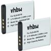 vhbw 2x batteria compatibile con Samsung Digimax NV10, NV8, L201, L70, L83t, L301, NV15, NV20, SL201 fotocamera (500mAh, 3,7V, Li-Ion)