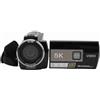 VBESTLIFE Videocamera 5K, Videocamera per con Visione Notturna IR UHD WiFi 56MP per YouTube, Fotocamera con Zoom Digitale 16X con Microfono Esterno, Paraluce, Stabilizzatore,