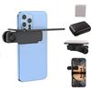 Generico Mirror Effect Lens - Capture Stunning Reflections Instantly, Smartphone Camera Mirror Reflection Clip Kit, Adjustable HD Glass Smartphone Photography Flip, for Travel (Standard,Black)