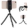 Generic Supporto flessibile per telefono a forma di polpo, rotazione a 360 gradi, supporto universale per telefono cellulare per live streaming e vlogging