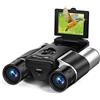 Eoncore Binocolo da 2 pollici con fotocamera integrata per adulti, zoom ottico 10x, zoom digitale 8x, fotocamera da 40 MP, video da 2,5 K, binocolo digitale per bird watching, sport, avventure all'aria aperta