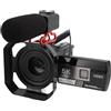 Jectse Videocamera 5K, Fotocamera Digitale DV WIFI per Viaggi e Fotografie