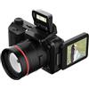 Topiky Fotocamera Digitale 4K, Telecamere Vlogging da 48 MP per YouTube con Schermo di Lancio da 180 ° 2,2 Pollici e Messa a Fuoco Automatica AF, Luce di Riempimento a LED, Torcia