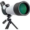 ZXIANGZ Telescopio monoculare Multistrato con Zoom 20-60x80, telescopio Impermeabile, oculare angolato da 45 Gradi BAK-4 con treppiede per cecchino per Birdwatching