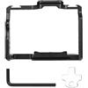 Generico Compatibile con gabbia for fotocamera Sony A7IV/A7III/A7II/A7R III/A7R II/A7S II, impianto video in lega di alluminio con doppi supporti for slitta fredda(Black)