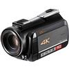 YFDGD 4K Camara Live Streaming Camcorder 12X Ottico 100X Zoom Digitale Vlog Fotocamera Professionale Scatta Nitida Fluida