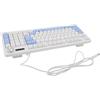 Matybobe Tastiera da Gioco Cablata Ergonomica Retroilluminata RGB 93 Tasti con Manopola del Volume per Laptop (Blu Bianco)