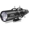 Astromania Ambito guida aggiornato 70 mm FMC con doppio focheggiatore elicoidale, kit guida deluxe compatibile con oculare da 1,25 pollici per telescopio astronomico e fotocamera guida automatica per