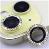 BONVAN Protezione per obiettivo della fotocamera per iPhone 15/15 Plus, con strass in metallo e cristallo, accessori per lo schermo in vetro temperato con strass per iPhone 15/15Plus (oro, iPhone