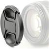 CELLONIC Ø 55mm Tappo Obiettivo (frontale) compatibile con Sony FDR-AX43 | Materiale sintetico, nero, Snap-On: Presa interna / Pizzico centrale per Sony AX53 4K HANDYCAM FDR-AX53, FDR-AX43, ALC-F55S