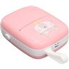 Sxhlseller Mini Stampante Portatile per Cartoni Animati Bluetooth Wireless Tascabile con Connessione Rapida Stampa Termica Ambientale per L'home Office dello Studio (Rosa)