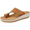Fly Flot Catania, Ciabatte Infradito Donna in Tessuto, con Strappo Regolabile, Sottopiede in Pelle, Sandali, Cuoio, 38 EU