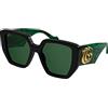Gucci Occhiali da Sole GG0956S Black/Green 54/19/145 donna