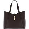 Furla Pelle borsa shopper Goccia Tote Bag Cioccolato marrone scuro