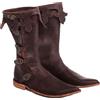 YUMALI Scarpe Medievali Vichingo Fondo Piatto PU Stivali Cavaliere in Pelle Rinascimentale Punta Stivali Pirata per Carnevale Cosplay (Brown,42)