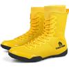 UKUBOXBAG Scarpe da Boxe per Gli Uomini Alte Competizioni Stivali da Palestra Traspirante Fighting Squatting Sport Training Calzature,Giallo,41 EU