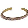 Lydée Déco Bracciale rigido con fiori retrò, perline giapponesi, ottone, bronzo, tessitura di perline miyuki