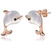 Meissa Animali Orecchini Donna Balena Borchie Piercing Orecchini Carini Bambina Orecchini acciaio chirurgico Compleanno Festa della Mamma Regali Gioielli, Oro rosa