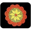 Handmade Centrino Giallo e Arancione Rotondo ad Uncinetto 22 cm - Piccolo Centrotavola in Cotone, Decorazione Tavola e Protezione Mobili, Scelta Colori (42-3CN)