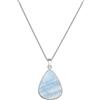 GIOAS Collana Chopin Chain 1,2mm in argento sterling 925 con ciondolo in opale blu Gioielli per donna/uomo