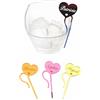 FranJohnsonHouse Ciondoli Personalizzati a Forma di Cuore per Bicchieri di Vino, Nomi incisi personalizzati, Segnalibri per matrimonio, Etichette per bevande, Decorazioni per la festa nuziale, Acrilico (Design 5)
