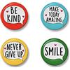 Generic Positive Pin Button Badge, 4 Badges, 32 mm, Inspirational Quotes, Motivational Pin Button Badges