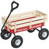 VEVOR Carretto da Traino per Bambini da 101 cm con Pannello e Maniglia in Legno Pieghevoli, Supporta Fino a 150 kg, Pneumatici Fuoristrada da 25,4 cm, Regalo di Compleanno per Bambini, Giardinaggio
