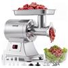 VEVOR Tritacarne Elettrica 750 W da Cucina in Acciaio Inox, Tritacarne Capacità 4,2 kg/min con 2 Dischi 3 Tubi per Salsicce Salami Carne con Piedini Antiscivolo, Cucina Commerciale Ristorante Hotel
