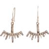 Handmade Cubic Zirconia Studded Modern Geometric Drop Earrings Handmade 925 Sterling Silver Dangle Earrings
