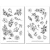 Jellyfish Stickers Fiori Set di adesivi in bianco e nero | Adesivi floreali | Adesivi per il diario | Adesivi per il giardino | Adesivi per l'agenda | Adesivo floreale, piante