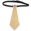 Il Cravattino.com ILCRAVATTINO.COM Cravatta Corta in Legno, Cravattino Modello VERTICAL LINES, per Eventi Eleganti, Stile Audace e Glamour, 13 inserti disponibili