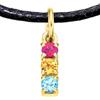 Iri jewelry Ciondolo Bandiera Pansessuale Pride Argento 925 Placcato Oro LGBTQ+ Collana
