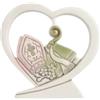 Albalù Applicazione in Resina a Cuore Mitra Vescovo - Decorazione Icone Sacre 6 cm per Bomboniere Fai da Te Cresima Comunione, Made in Italy
